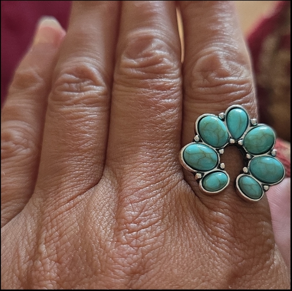 Turquoise Cluster Ring 9